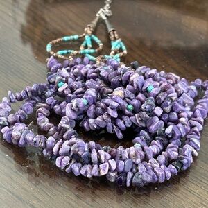 Vintage sterling silver Native American Handmade Beaded Necklace